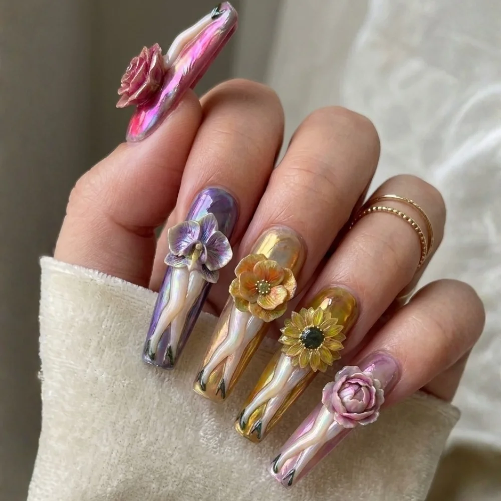 press on nails, custom press on nails, fake nails, Nails Art, stained glass nails, gold press on nails, 3d press on nails, luxury press on nails, handmade press on nails