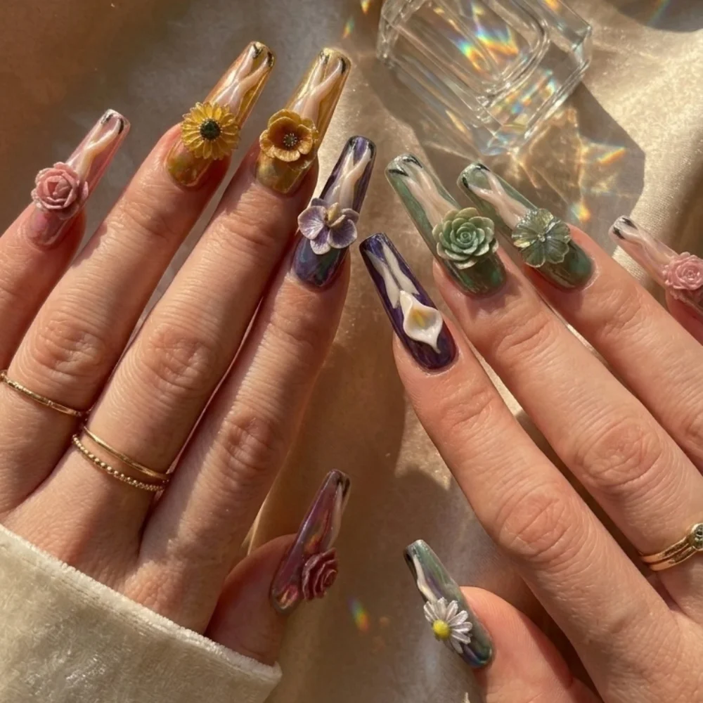 press on nails, custom press on nails, fake nails, Nails Art, stained glass nails, gold press on nails, 3d press on nails, luxury press on nails, handmade press on nails