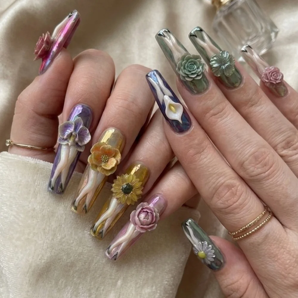 press on nails, custom press on nails, fake nails, Nails Art, stained glass nails, gold press on nails, 3d press on nails, luxury press on nails, handmade press on nails