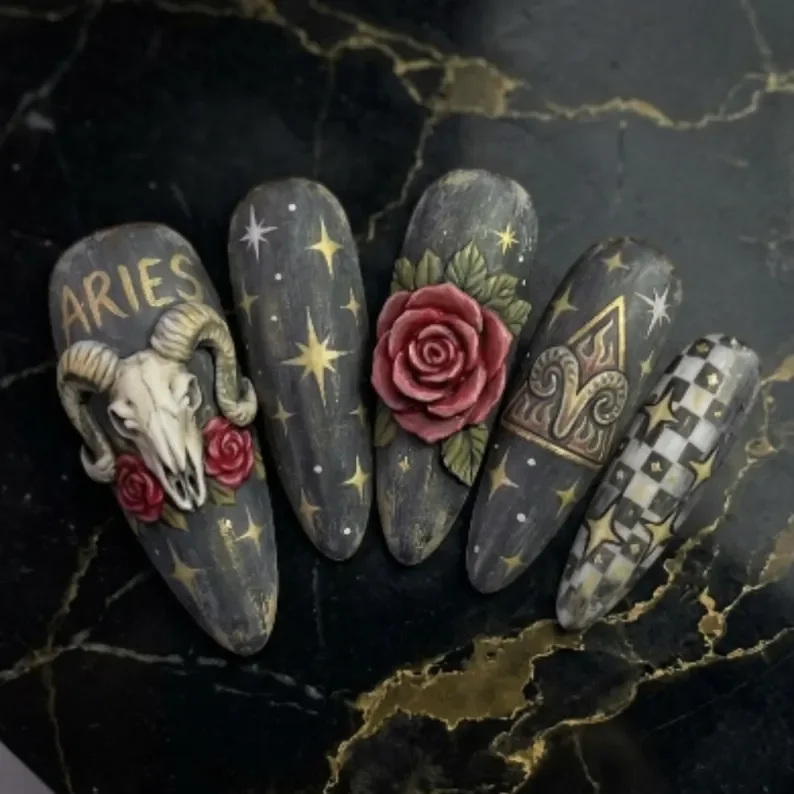 press on nails, custom press on nails, fake nails, Nails Art, stained glass nails, gold press on nails, 3d press on nails, luxury press on nails, handmade press on nails