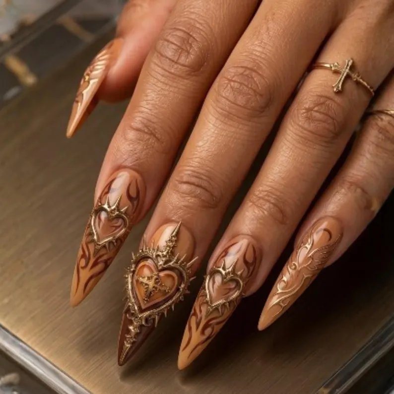 press on nails, custom press on nails, fake nails, Nails Art, stained glass nails, gold press on nails, 3d press on nails, luxury press on nails, handmade press on nails