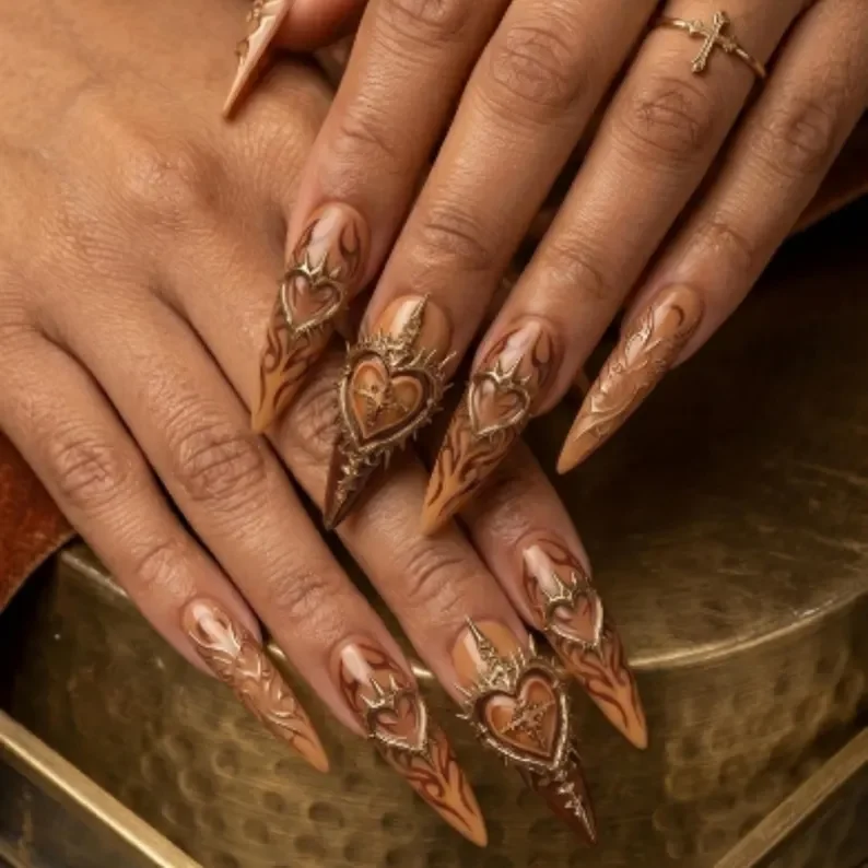 press on nails, custom press on nails, fake nails, Nails Art, stained glass nails, gold press on nails, 3d press on nails, luxury press on nails, handmade press on nails