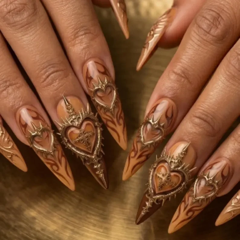 press on nails, custom press on nails, fake nails, Nails Art, stained glass nails, gold press on nails, 3d press on nails, luxury press on nails, handmade press on nails