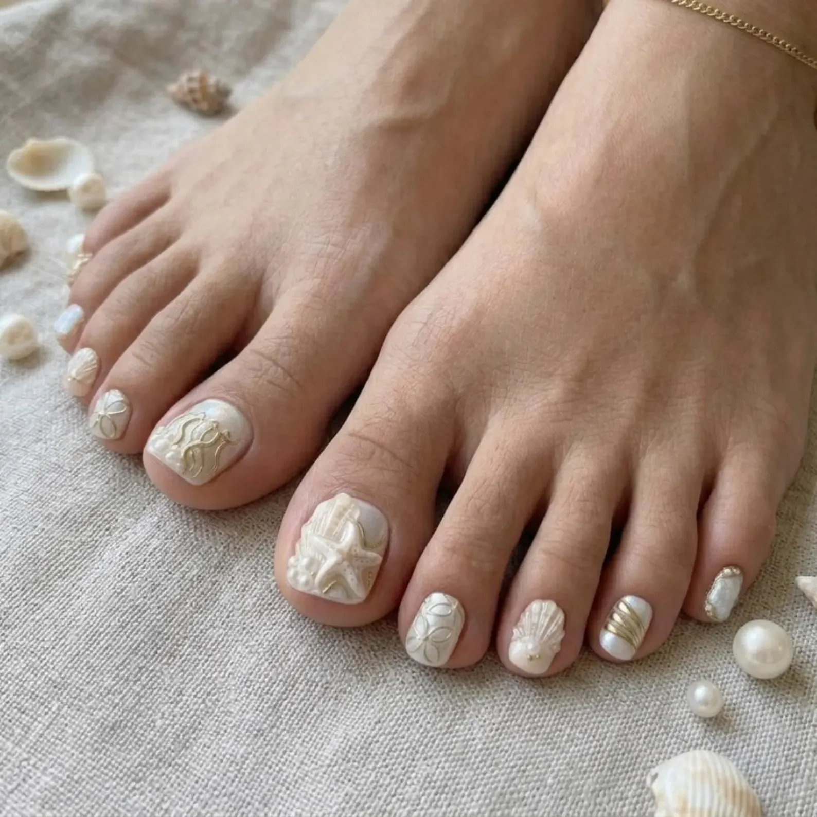 iridescent beach, fake toe nails, press on nails, custom press on nails, fake nails, Nails Art, stained glass nails, gold press on nails, 3d press on nails, luxury press on nails, handmade press on nails