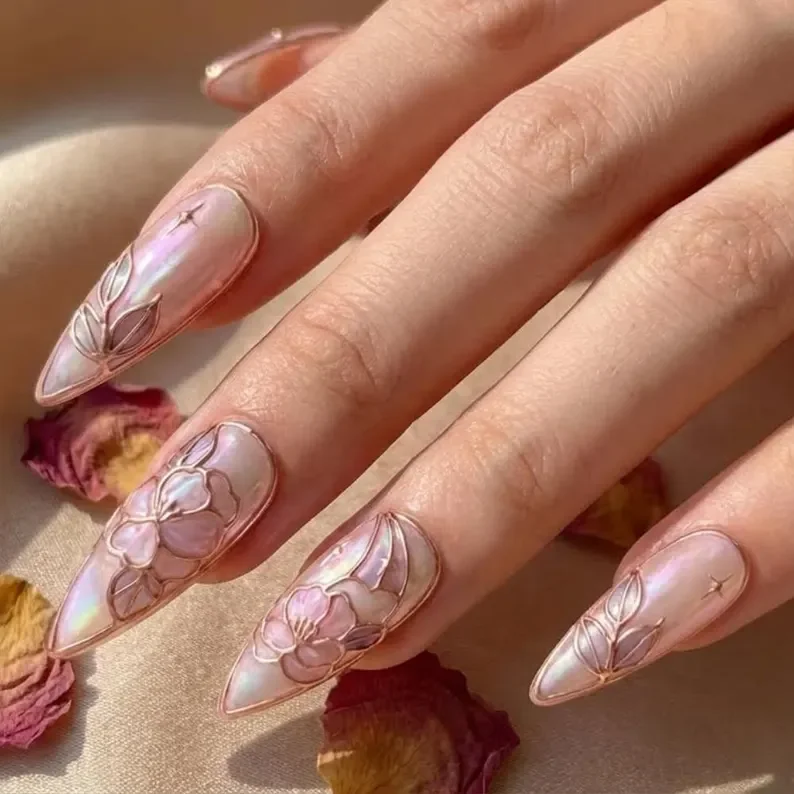 press on nails, 3D celestial moon, custom press on nails, fake nails, Nails Art, stained glass nails, gold press on nails, 3d press on nails, luxury press on nails, handmade press on nails