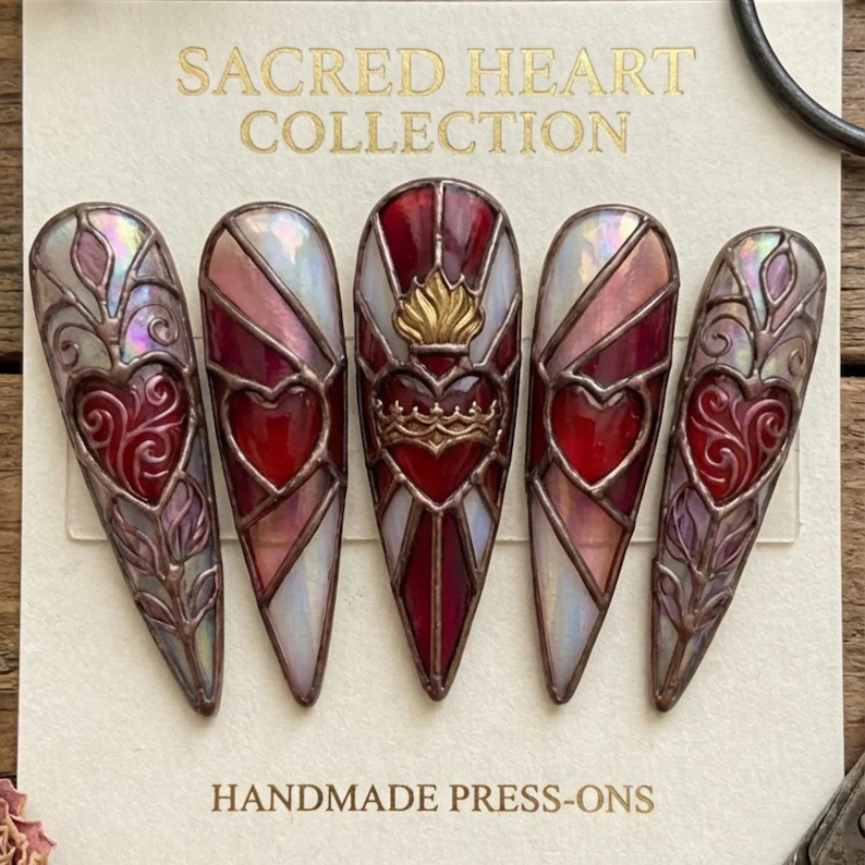 press on nails, custom press on nails, fake nails, Nails Art, stained glass nails, gold press on nails, 3d press on nails, luxury press on nails, handmade press on nails