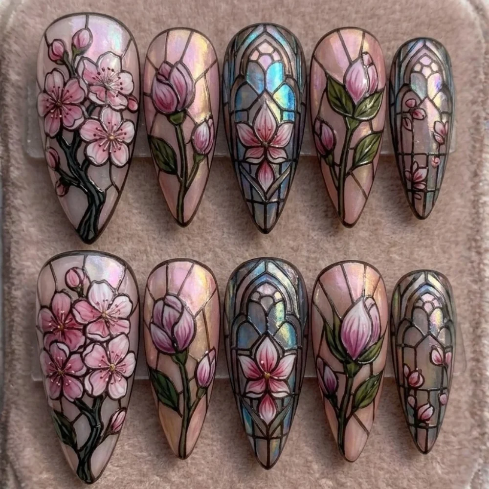 press on nails, custom press on nails, fake nails, Nails Art, stained glass nails, gold press on nails, 3d press on nails, luxury press on nails, handmade press on nails