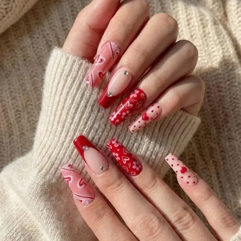 press on nail tips, coquette style nails, press on nails, custom press on nails, fake nails, Nails Art, stained glass nails, gold press on nails, 3d press on nails, luxury press on nails, handmade press on nails