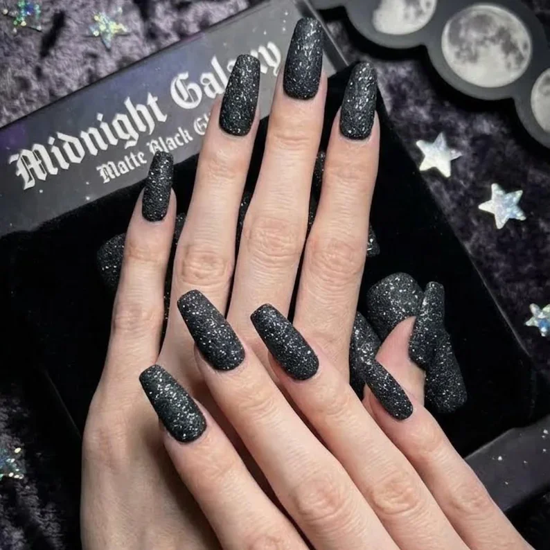 goth nails, galaxy themed nails, press on nails, custom press on nails, fake nails, Nails Art, stained glass nails, gold press on nails, 3d press on nails, luxury press on nails, handmade press on nails