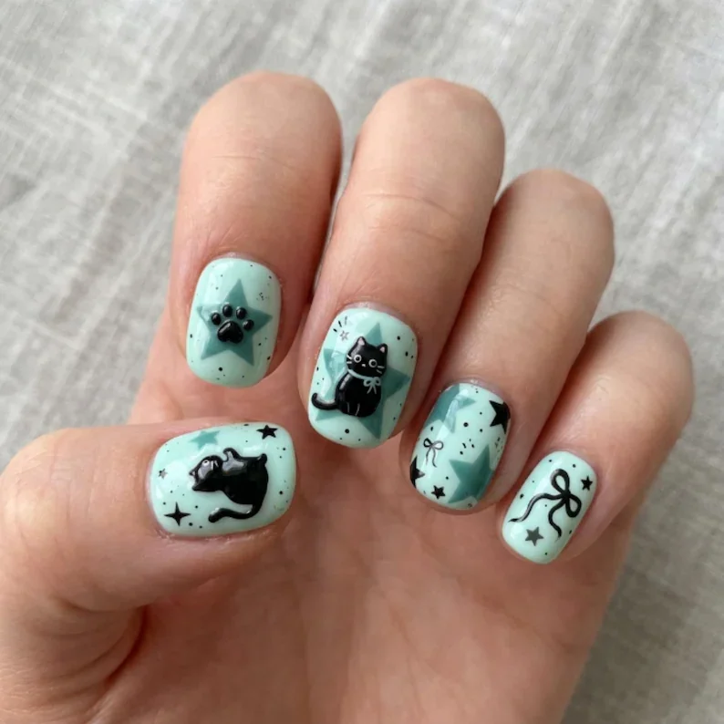 press on nails, custom press on nails, fake nails, Nails Art, stained glass nails, gold press on nails, 3d press on nails, luxury press on nails, handmade press on nails