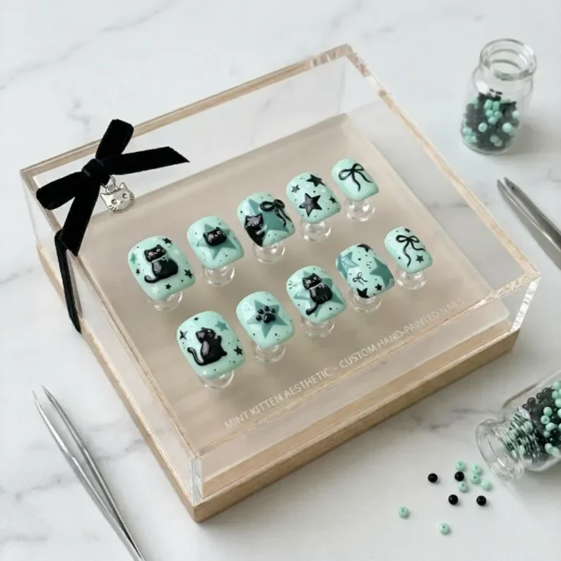 press on nails, custom press on nails, fake nails, Nails Art, stained glass nails, gold press on nails, 3d press on nails, luxury press on nails, handmade press on nails