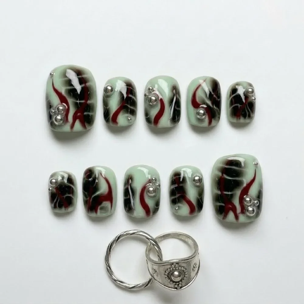 3D nail art, marble toe nails, press on nails, custom press on nails, fake nails, Nails Art, stained glass nails, gold press on nails, 3d press on nails, luxury press on nails, handmade press on nails