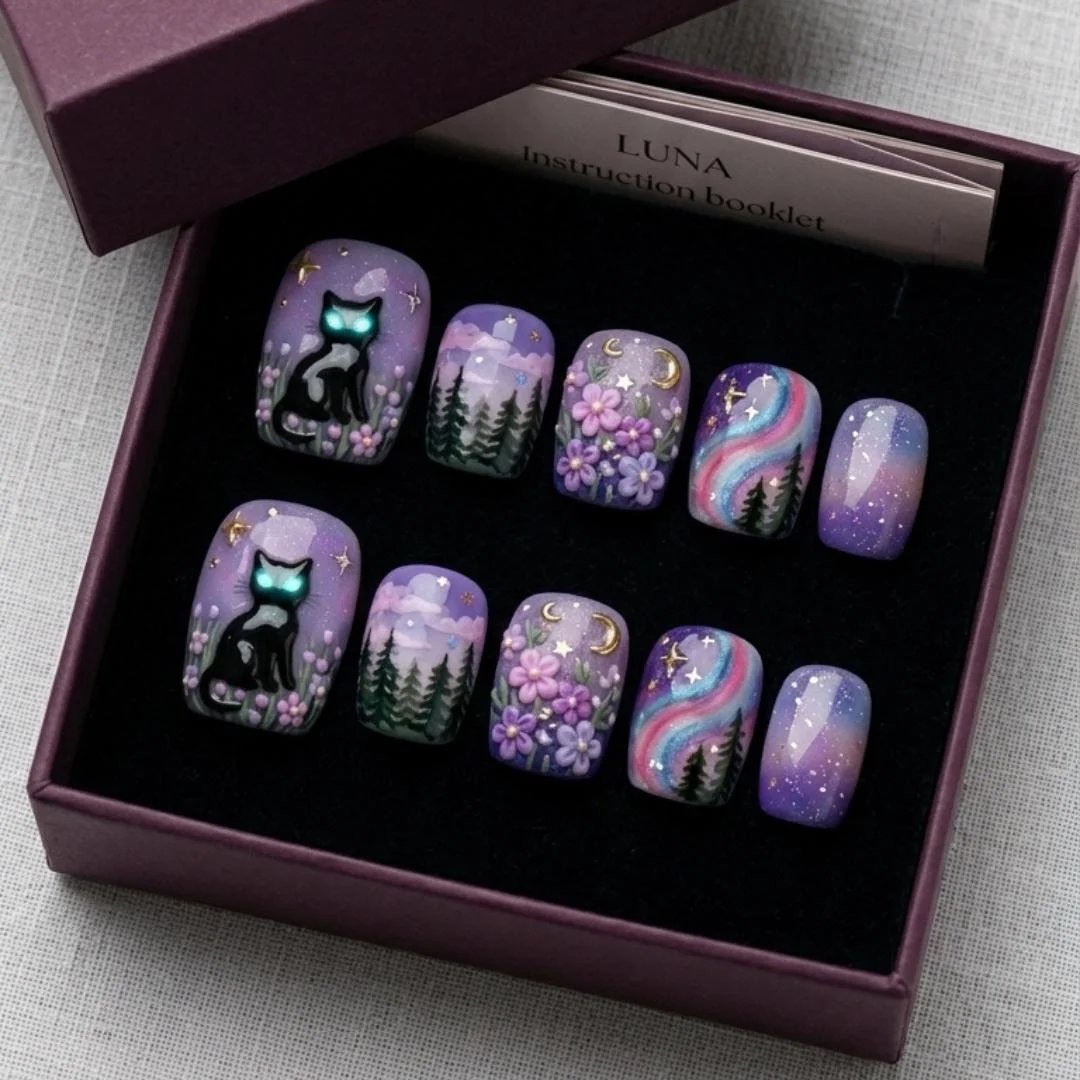 press on nails, custom press on nails, fake nails, Nails Art, stained glass nails, gold press on nails, 3d press on nails, luxury press on nails, handmade press on nails