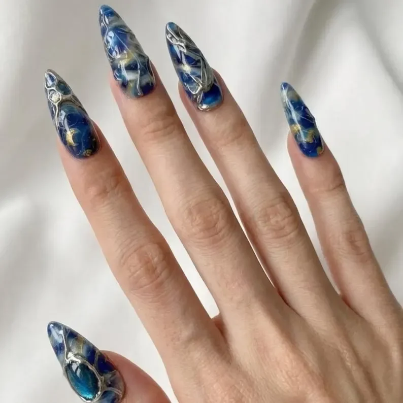 cat eye nails, marble press on, press on nails, custom press on nails, fake nails, Nails Art, stained glass nails, gold press on nails, 3d press on nails, luxury press on nails, handmade press on nails
