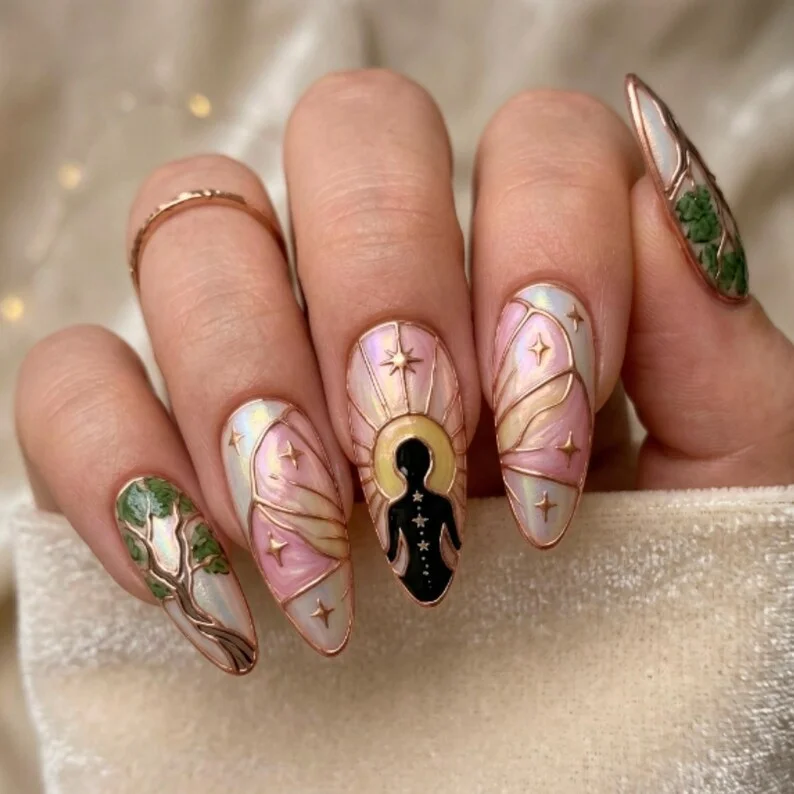 press on nails, custom press on nails, fake nails, Nails Art, stained glass nails, gold press on nails, 3d press on nails, luxury press on nails, handmade press on nails