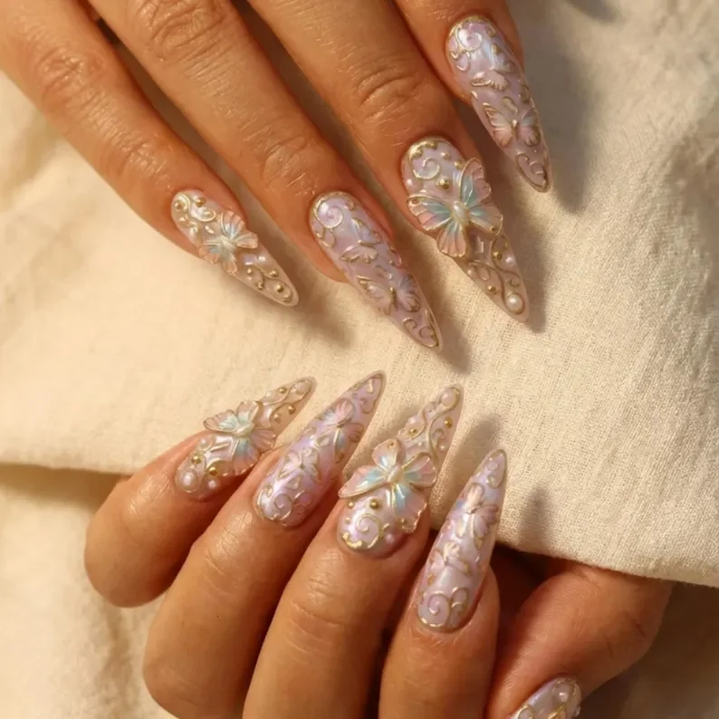 press on nails, custom press on nails, fake nails, Nails Art, stained glass nails, gold press on nails, 3d press on nails, luxury press on nails, handmade press on nails
