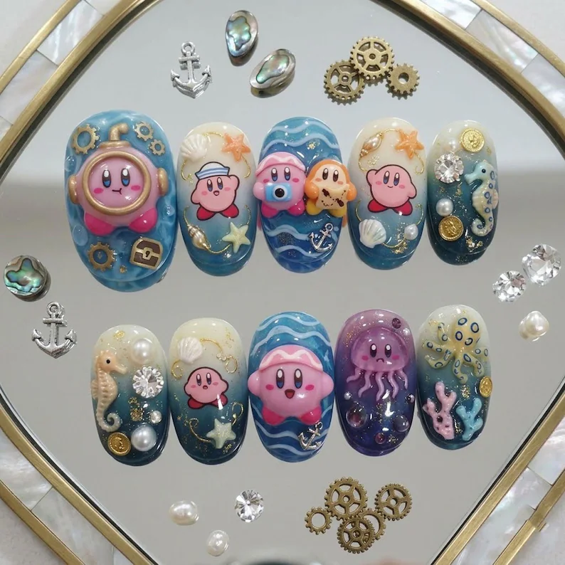 press on nails, custom press on nails, fake nails, Nails Art, stained glass nails, gold press on nails, 3d press on nails, luxury press on nails, handmade press on nails