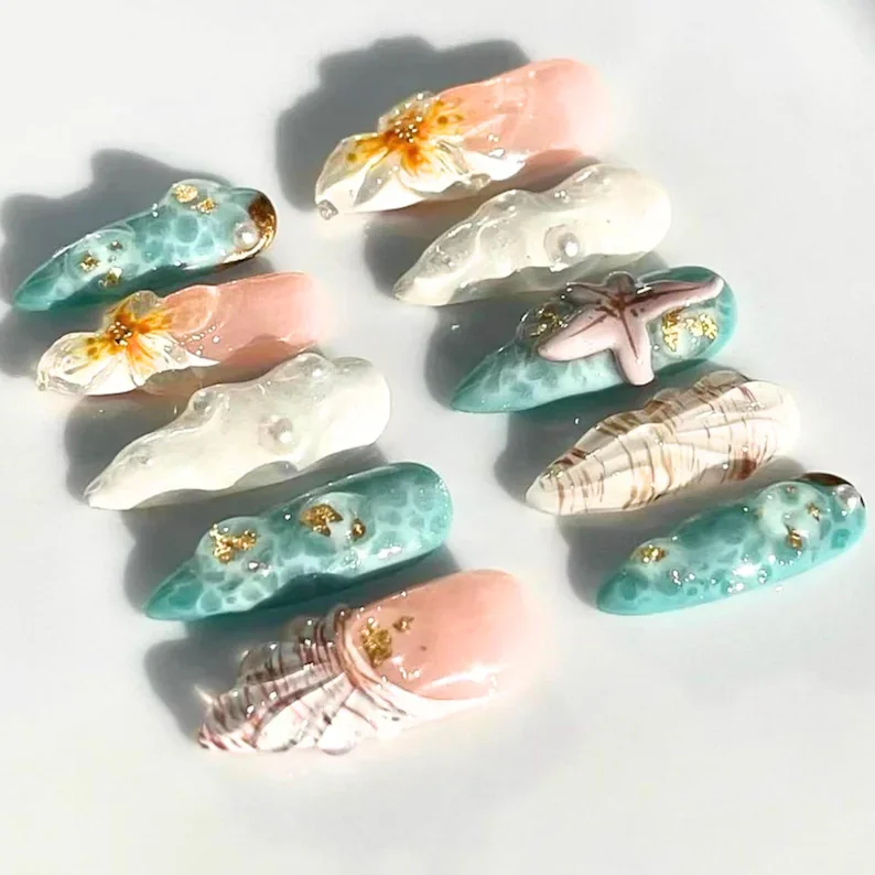 press on nails, custom press on nails, fake nails, Nails Art, stained glass nails, gold press on nails, 3d press on nails, luxury press on nails, handmade press on nails