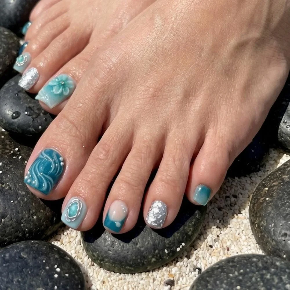 pedicure, toe nails, press on nails, custom press on nails, fake nails, Nails Art, stained glass nails, gold press on nails, 3d press on nails, luxury press on nails, handmade press on nails