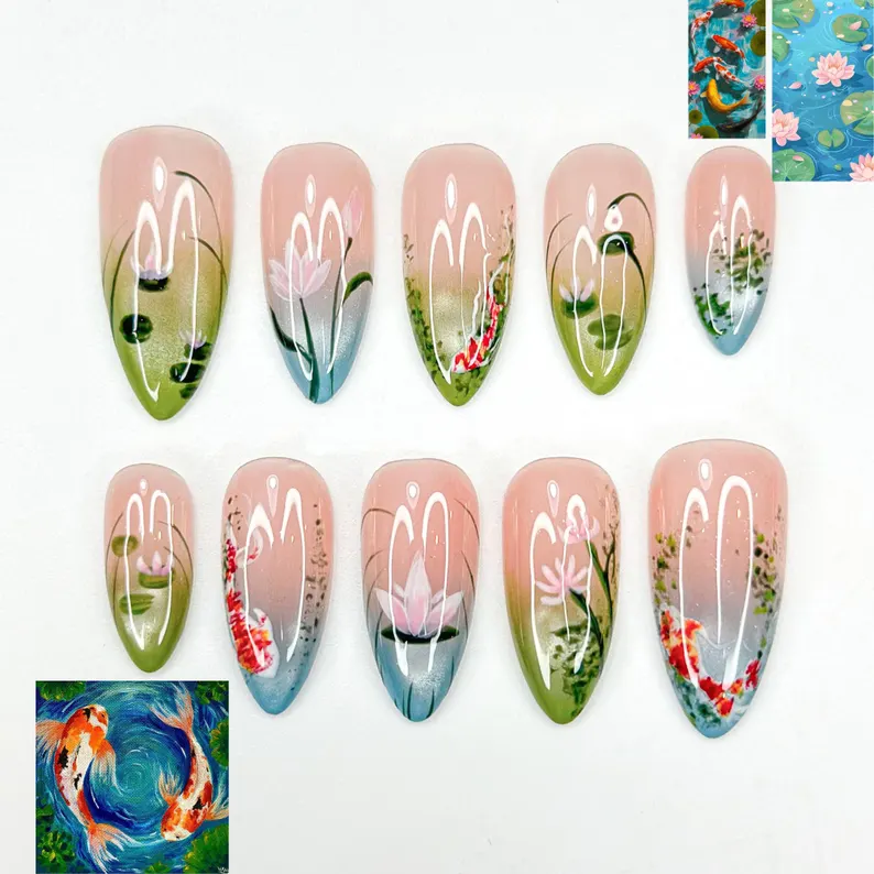 press on nails, custom press on nails, fake nails, Nails Art, stained glass nails, gold press on nails, 3d press on nails, luxury press on nails, handmade press on nails