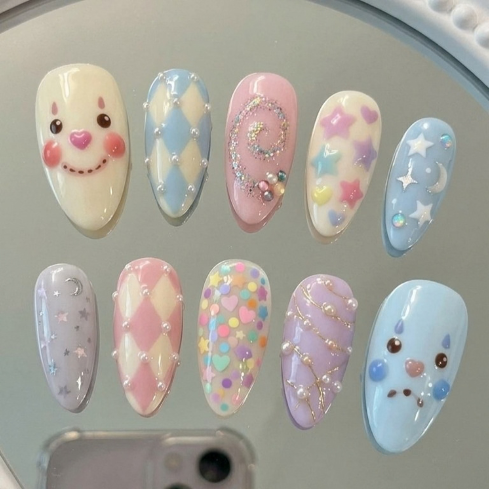 press on nails, custom press on nails, fake nails, Nails Art, stained glass nails, gold press on nails, 3d press on nails, luxury press on nails, handmade press on nails