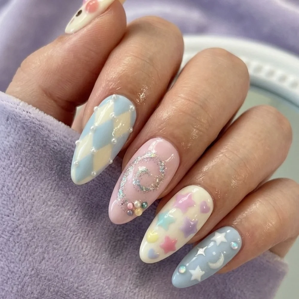 press on nails, custom press on nails, fake nails, Nails Art, stained glass nails, gold press on nails, 3d press on nails, luxury press on nails, handmade press on nails