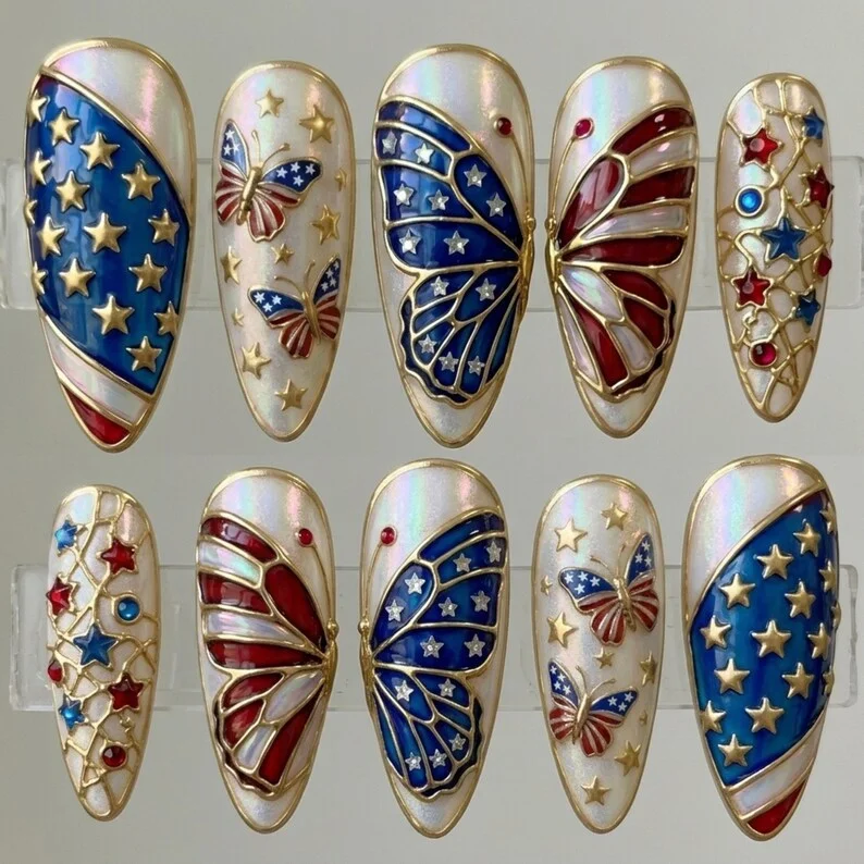 press on nails, custom press on nails, fake nails, Nails Art, stained glass nails, gold press on nails, 3d press on nails, luxury press on nails, handmade press on nails