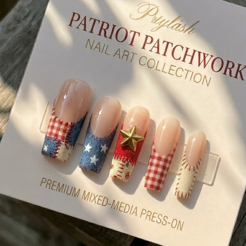 Patriotic press on nails, 4th of July nail art, press on nails, custom press on nails, fake nails, Nails Art, stained glass nails, gold press on nails, 3d press on nails, luxury press on nails, handmade press on nails