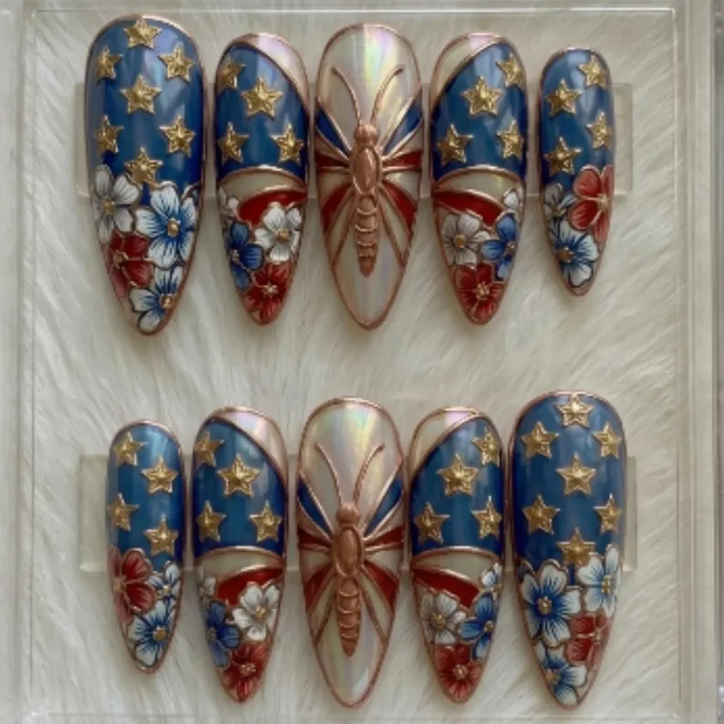 press on nails, custom press on nails, fake nails, Nails Art, stained glass nails, gold press on nails, 3d press on nails, luxury press on nails, handmade press on nails