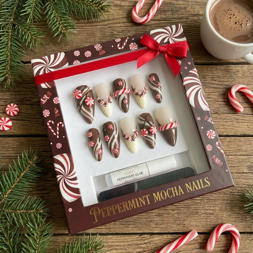 luxury chocolate swirl, handmade fake nails, press on nails, custom press on nails, fake nails, Nails Art, stained glass nails, gold press on nails, 3d press on nails, luxury press on nails, handmade press on nails