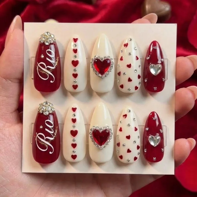 press on nails, rhinestone accent, custom press on nails, fake nails, Nails Art, stained glass nails, gold press on nails, 3d press on nails, luxury press on nails, handmade press on nails