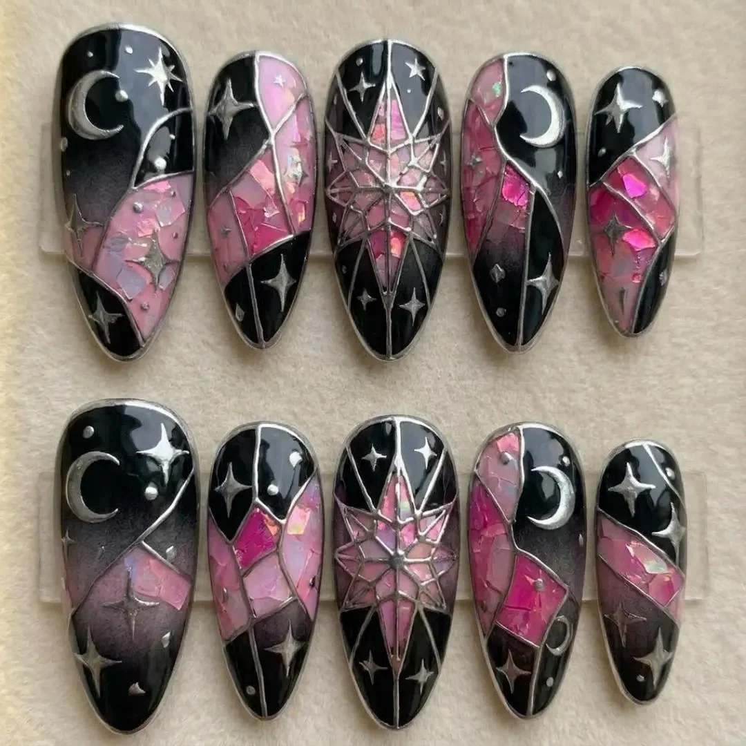press on nails, custom press on nails, fake nails, Nails Art, stained glass nails, gold press on nails, 3d press on nails, luxury press on nails, handmade press on nails
