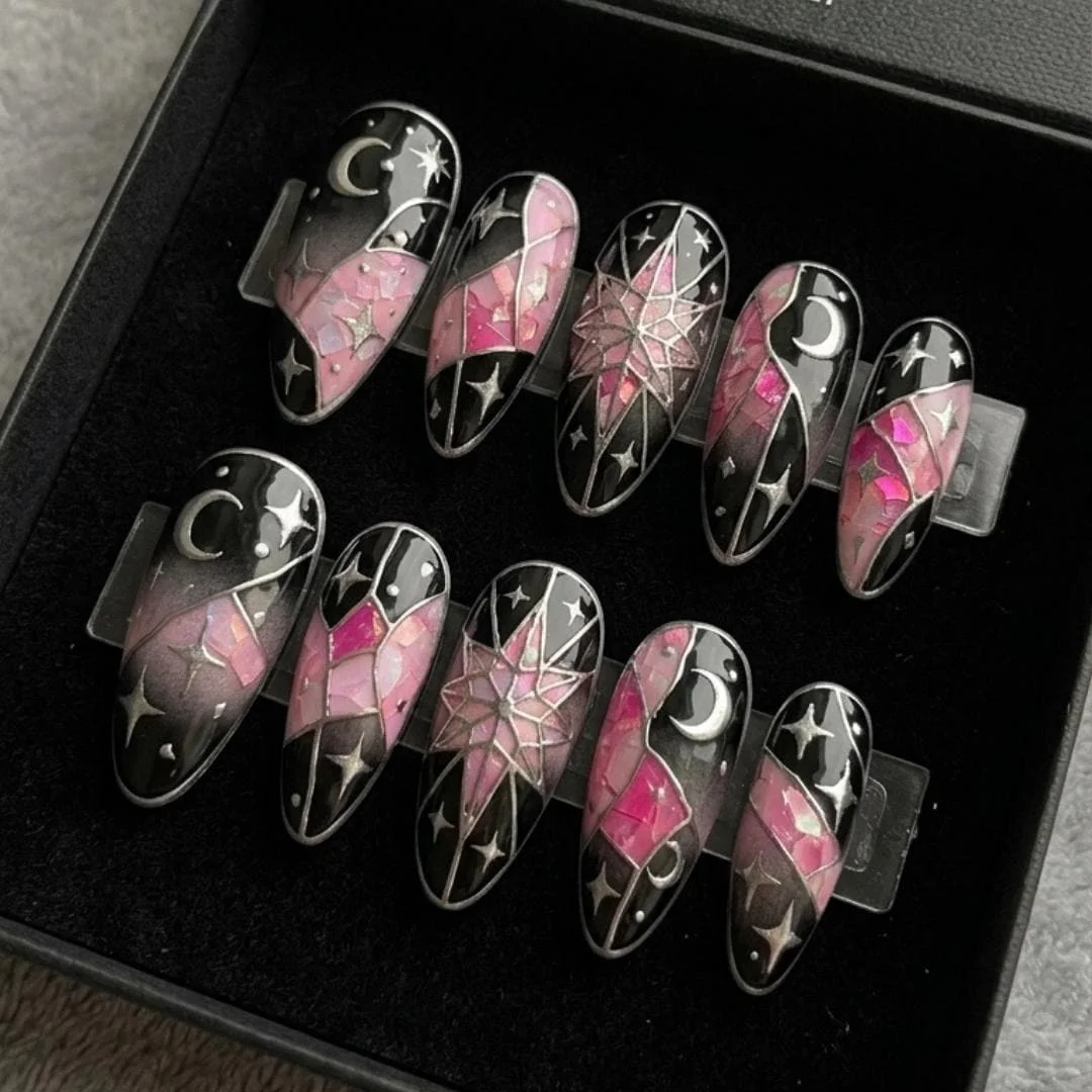 press on nails, custom press on nails, fake nails, Nails Art, stained glass nails, gold press on nails, 3d press on nails, luxury press on nails, handmade press on nails