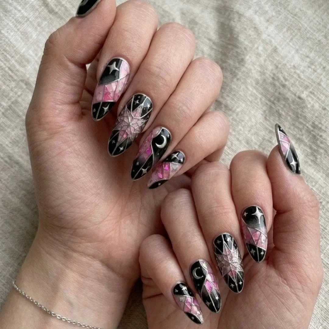 press on nails, custom press on nails, fake nails, Nails Art, stained glass nails, gold press on nails, 3d press on nails, luxury press on nails, handmade press on nails