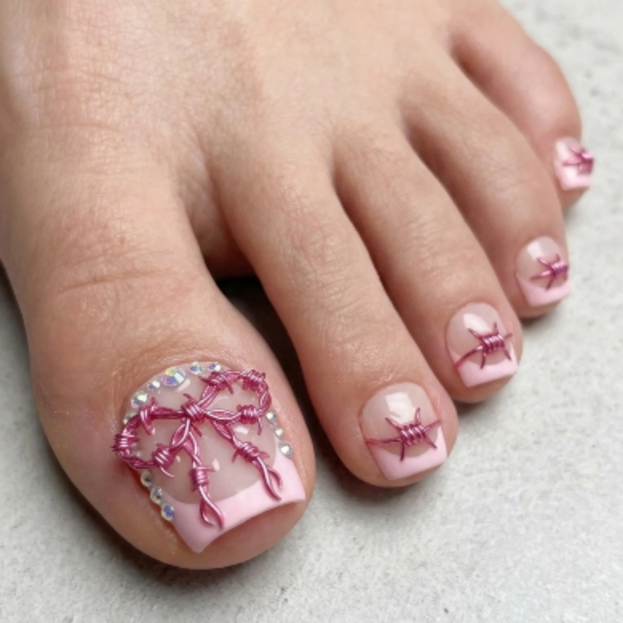 edgy coquette, french tip pedicure, press on nails, custom press on nails, fake nails, Nails Art, stained glass nails, gold press on nails, 3d press on nails, luxury press on nails, handmade press on nails