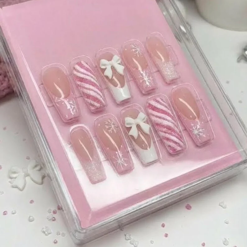 pink press on nails, christmas press on, press on nails, custom press on nails, fake nails, Nails Art, stained glass nails, gold press on nails, 3d press on nails, luxury press on nails, handmade press on nails