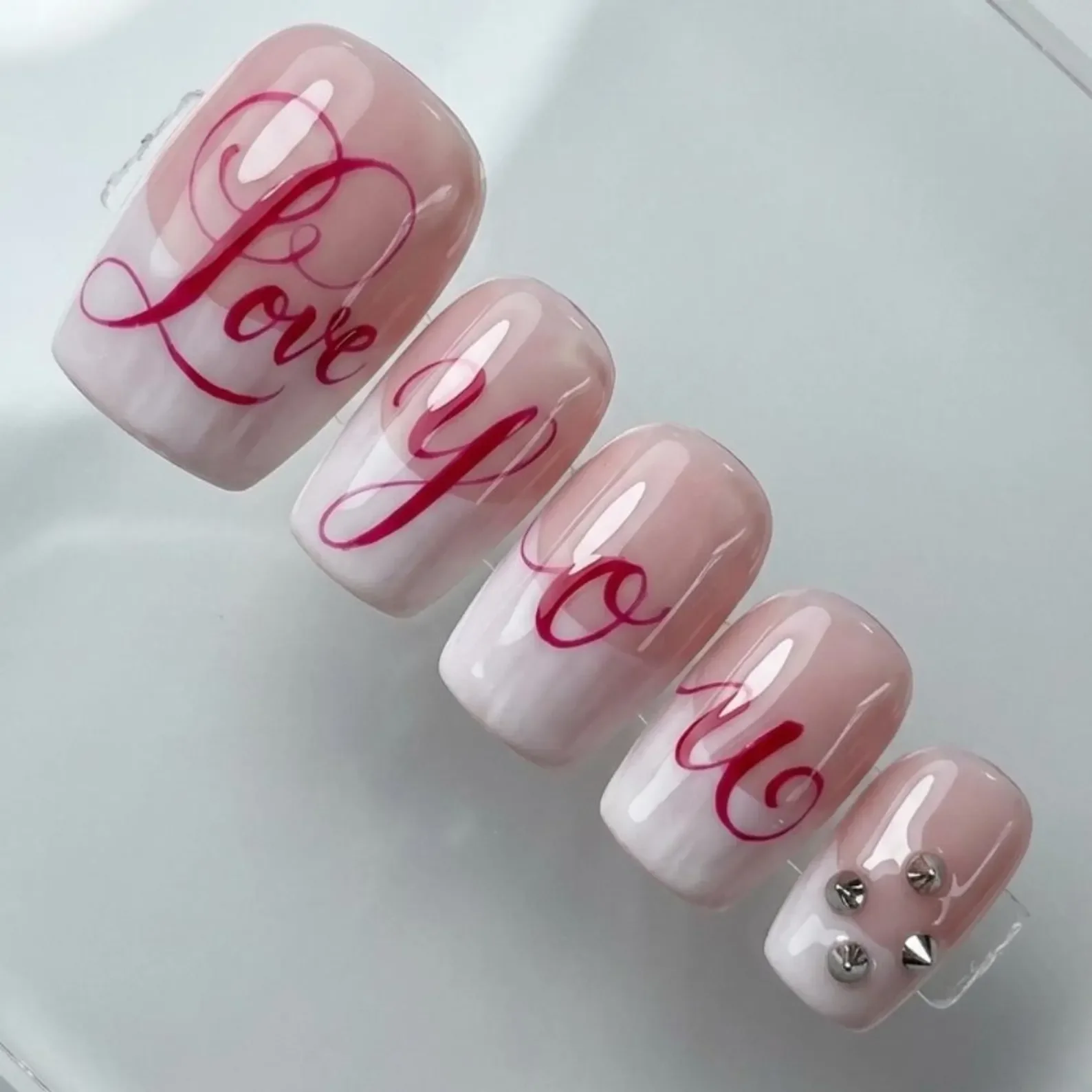 pink french tip, toe nail tips, press on nails, custom press on nails, fake nails, Nails Art, stained glass nails, gold press on nails, 3d press on nails, luxury press on nails, handmade press on nails
