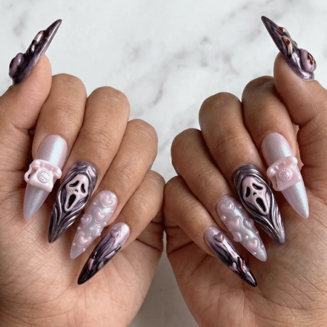 Y2K gothic nails, Luxury false nails, press on nails, custom press on nails, fake nails, Nails Art, stained glass nails, gold press on nails, 3d press on nails, luxury press on nails, handmade press on nails