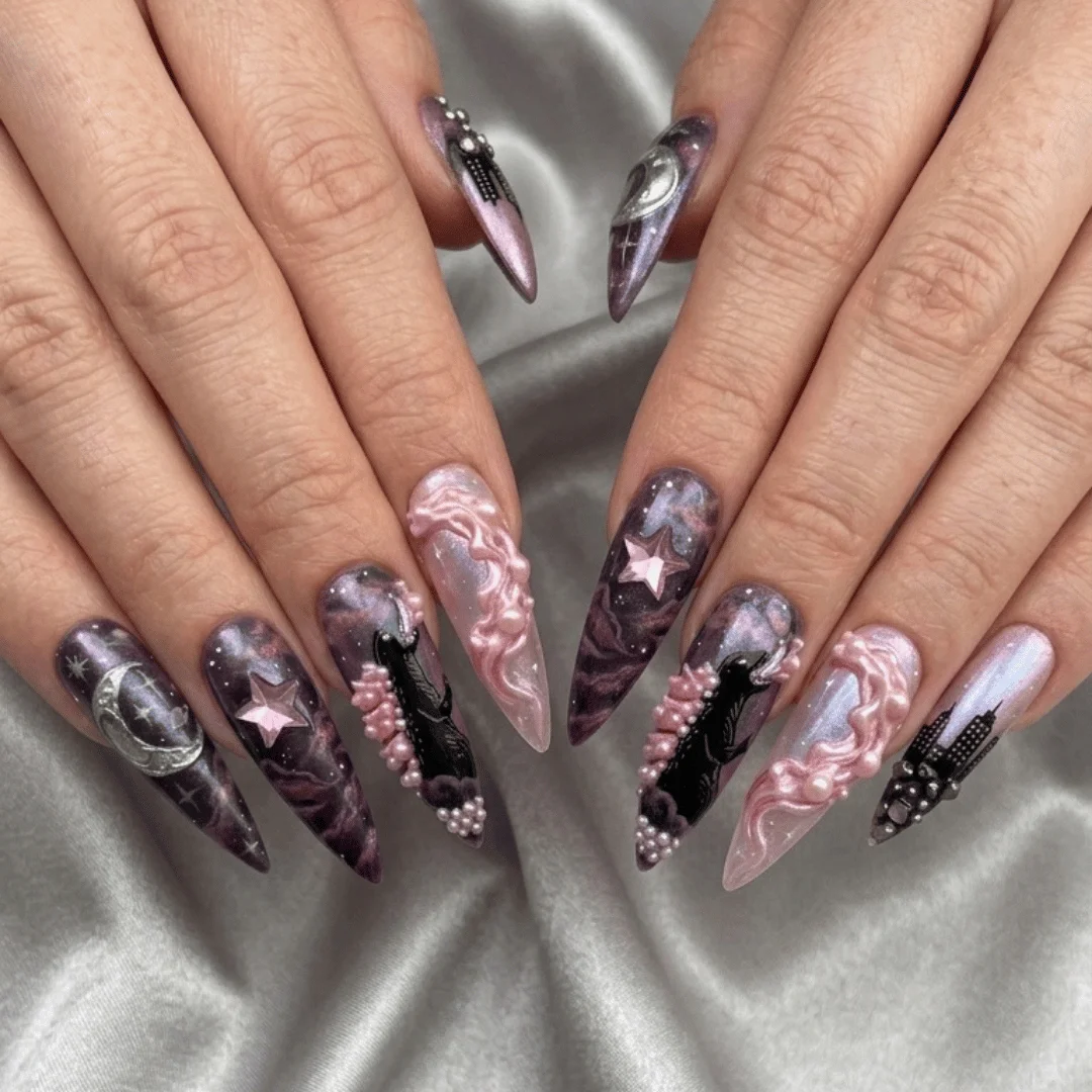 luxury custom, fake press on nails, press on nails, custom press on nails, fake nails, Nails Art, stained glass nails, gold press on nails, 3d press on nails, luxury press on nails, handmade press on nails