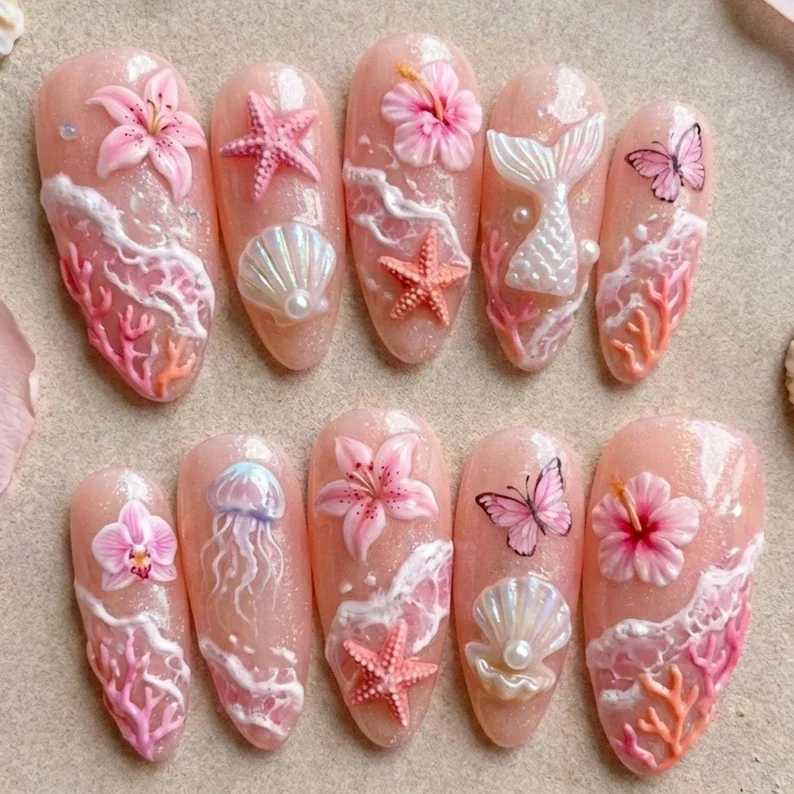 press on nails, custom press on nails, fake nails, Nails Art, stained glass nails, gold press on nails, 3d press on nails, luxury press on nails, handmade press on nails