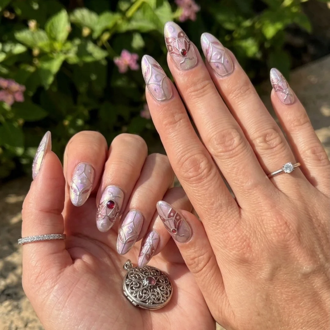3D silver relief, moon and stars, press on nails, custom press on nails, fake nails, Nails Art, stained glass nails, gold press on nails, 3d press on nails, luxury press on nails, handmade press on nails
