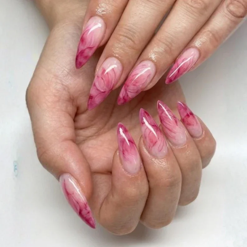 ethereal botanical, floral press ons, press on nails, custom press on nails, fake nails, Nails Art, stained glass nails, gold press on nails, 3d press on nails, luxury press on nails, handmade press on nails