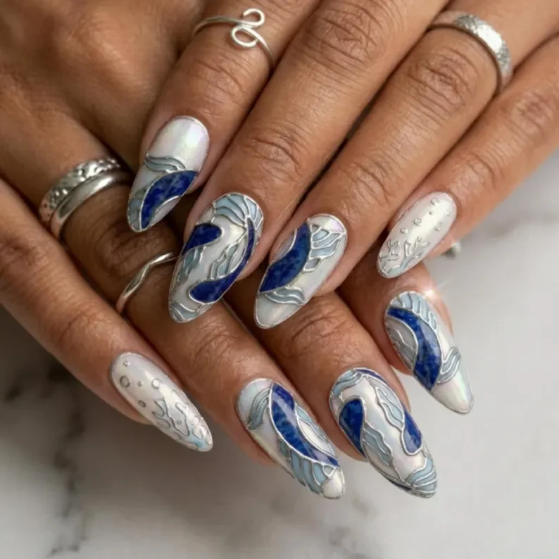 press on nails, custom press on nails, fake nails, Nails Art, stained glass nails, gold press on nails, 3d press on nails, luxury press on nails, handmade press on nails