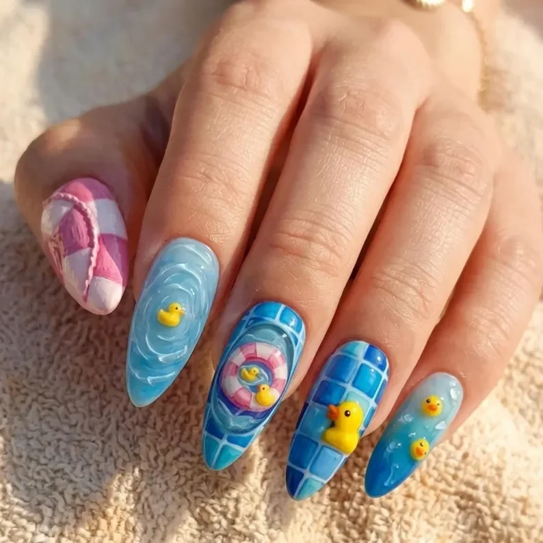 nail art design, water ripple nails, press on nails, custom press on nails, fake nails, Nails Art, stained glass nails, gold press on nails, 3d press on nails, luxury press on nails, handmade press on nails