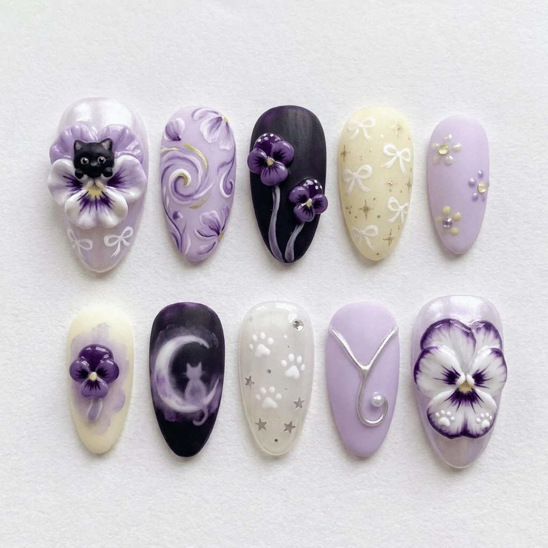 press on nails, custom press on nails, fake nails, Nails Art, stained glass nails, gold press on nails, 3d press on nails, luxury press on nails, handmade press on nails