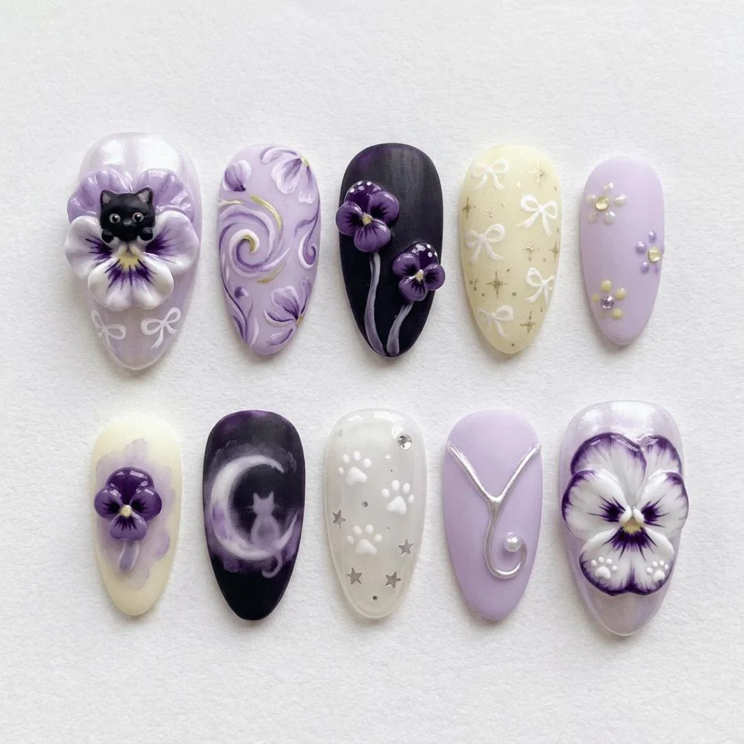 press on nails, custom press on nails, fake nails, Nails Art, stained glass nails, gold press on nails, 3d press on nails, luxury press on nails, handmade press on nails