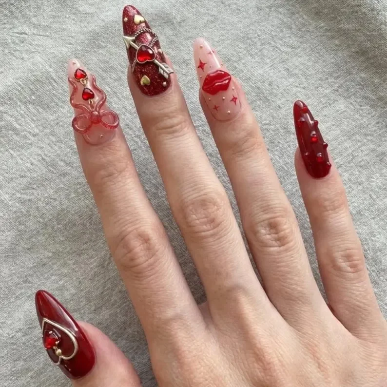 luxury nail art, romantic nail set, press on nails, custom press on nails, fake nails, Nails Art, stained glass nails, gold press on nails, 3d press on nails, luxury press on nails, handmade press on nails