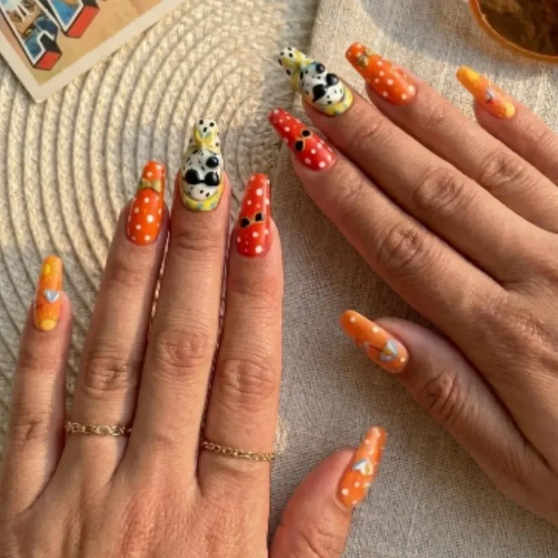 press-on nails, summer nails, press on nails, custom press on nails, fake nails, Nails Art, stained glass nails, gold press on nails, 3d press on nails, luxury press on nails, handmade press on nails