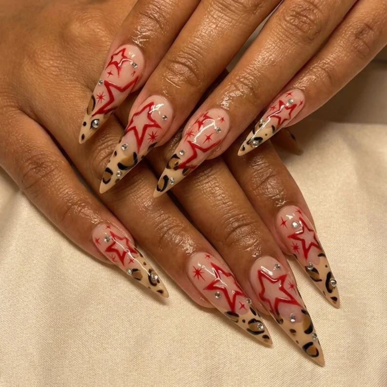 press on nail set, Rockstar Energy 3D, press on nails, custom press on nails, fake nails, Nails Art, stained glass nails, gold press on nails, 3d press on nails, luxury press on nails, handmade press on nails