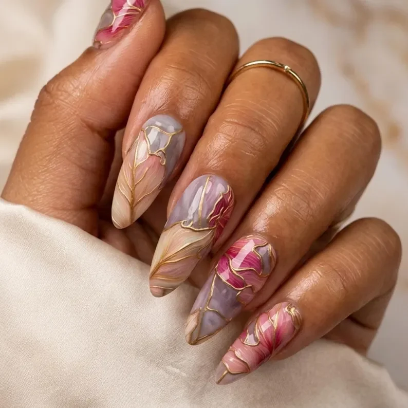 press on nails, custom press on nails, fake nails, Nails Art, stained glass nails, gold press on nails, 3d press on nails, luxury press on nails, handmade press on nails